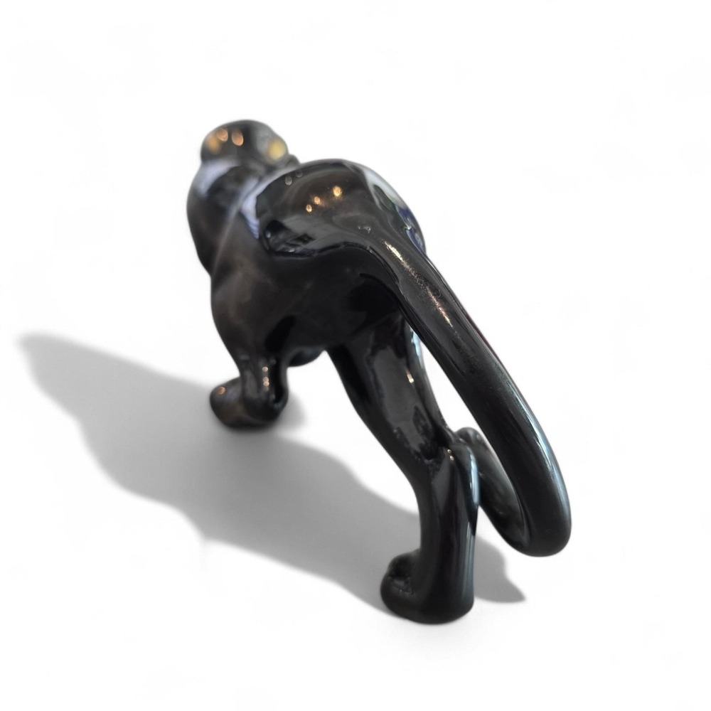 Lenox Cat MCM 1994 Fine Porcelain 24k Gold Details Panther Midnight Prowl 9" - Picture 5 of 13